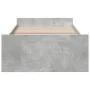 Concrete gray engineered wood bed with drawers 75x190 cm by , Beds and slatted bases - Ref: Foro24-3280352, Price: 110,26 €, ...