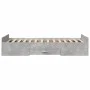Concrete gray engineered wood bed with drawers 75x190 cm by , Beds and slatted bases - Ref: Foro24-3280352, Price: 110,26 €, ...