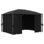Gazebo with anthracite gray curtains 400x300x265 cm by vidaXL, Tents and gazebos - Ref: Foro24-48601, Price: 766,12 €, Discou...