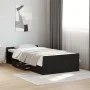 Cama con cajones madera de ingeniería negra 75x190 cm de , Camas y somieres - Ref: Foro24-3280350, Precio: 113,79 €, Descuent...