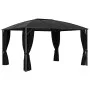 Gazebo with anthracite gray curtains 400x300x265 cm by vidaXL, Tents and gazebos - Ref: Foro24-48601, Price: 766,12 €, Discou...