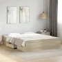 Sonoma oak engineered wood bed with drawers 150x200 cm by , Beds and slatted bases - Ref: Foro24-3280288, Price: 143,64 €, Di...