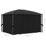 Gazebo with anthracite gray curtains 400x300x265 cm by vidaXL, Tents and gazebos - Ref: Foro24-48601, Price: 766,12 €, Discou...