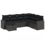 7-piece garden dining set and black synthetic rattan cushions by , Garden sets - Ref: Foro24-3263521, Price: 447,86 €, Discou...