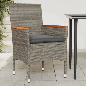 Garten Vorhänge mit Kissen 2 Sie synthetische grau rattan von , Gartenstühle - Ref: Foro24-368120, Preis: 141,29 €, Rabatt: %