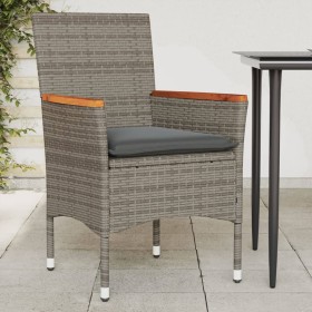 Sillones de jardín con cojines 2 uds ratán sintético gris de , Sillas de jardín - Ref: Foro24-368120, Precio: 146,40 €, Descu...