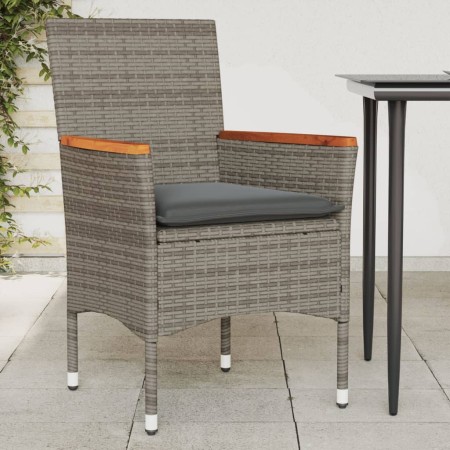Garden armchairs with cushions 2 pcs gray synthetic rattan by , Garden chairs - Ref: Foro24-368120, Price: 146,40 €, Discount: %