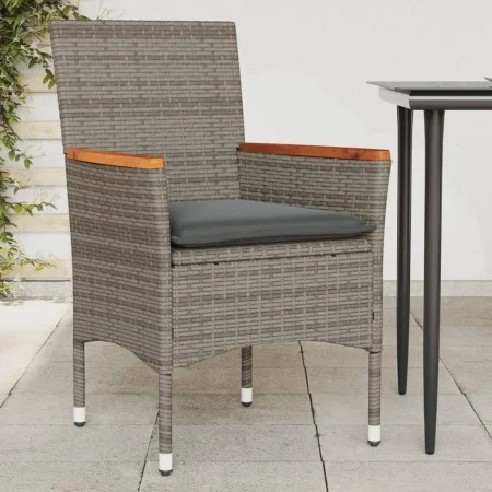 Garden armchairs with cushions 2 pcs gray synthetic rattan by , Garden chairs - Ref: Foro24-368120, Price: 145,25 €, Discount: %