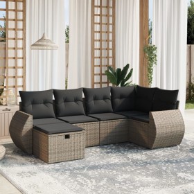 Set de muebles de jardín 6 pzas y cojines ratán sintético gris de , Conjuntos de jardín - Ref: Foro24-3264106, Precio: 388,94...