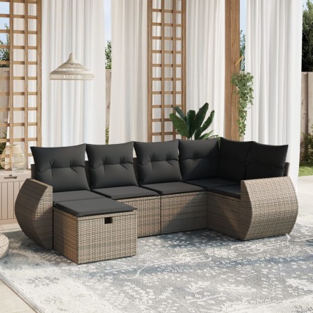 Gartenmöbel Set 6 Stück und synthetische graue Kissen von , Gartensets - Ref: Foro24-3264106, Preis: 388,94 €, Rabatt: %