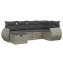 6-piece garden furniture set and gray synthetic rattan cushions by , Garden sets - Ref: Foro24-3264106, Price: 389,70 €, Disc...