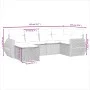 6-piece garden furniture set and gray synthetic rattan cushions by , Garden sets - Ref: Foro24-3264106, Price: 389,70 €, Disc...