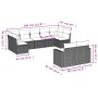 9-piece garden sofa set and brown synthetic rattan cushions by , Garden sets - Ref: Foro24-3219413, Price: 577,24 €, Discount: %