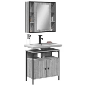 Badezimmermöbel Set 2 Stück grau grau Plywood von , Badezimmermöbel - Ref: Foro24-3214718, Preis: 117,38 €, Rabatt: %