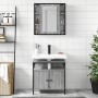 Badezimmermöbel Set 2 Stück grau grau Plywood von , Badezimmermöbel - Ref: Foro24-3214718, Preis: 119,19 €, Rabatt: %