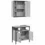 Badezimmermöbel Set 2 Stück grau grau Plywood von , Badezimmermöbel - Ref: Foro24-3214718, Preis: 117,38 €, Rabatt: %