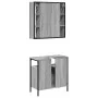 Badezimmermöbel Set 2 Stück grau grau Plywood von , Badezimmermöbel - Ref: Foro24-3214718, Preis: 117,38 €, Rabatt: %