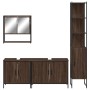 4-piece bathroom furniture set in brown oak plywood by , Bathroom furniture - Ref: Foro24-3214694, Price: 245,92 €, Discount: %