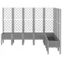 Planter with trellis PP light gray 200x160x142 cm by , Pots and planters - Ref: Foro24-367942, Price: 238,01 €, Discount: %