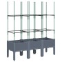 Planter with gray PP trellis 120x40x142.5 cm by , Pots and planters - Ref: Foro24-367956, Price: 56,25 €, Discount: %