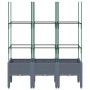 Planter with gray PP trellis 120x40x142.5 cm by , Pots and planters - Ref: Foro24-367956, Price: 56,25 €, Discount: %