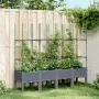 Jardinera con enrejado PP gris 160x40x142,5 cm de , Maceteros y jardineras - Ref: Foro24-367961, Precio: 72,14 €, Descuento: %