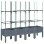 Jardinera con enrejado PP gris 160x40x142,5 cm de , Maceteros y jardineras - Ref: Foro24-367961, Precio: 72,14 €, Descuento: %