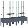 Planter with gray PP trellis 160x40x142.5 cm by , Pots and planters - Ref: Foro24-367961, Price: 80,95 €, Discount: %