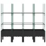 Planter with black PP trellis 160x40x142.5 cm by , Pots and planters - Ref: Foro24-367963, Price: 86,52 €, Discount: %