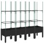 Jardinera con enrejado PP negro 160x40x142,5 cm de , Maceteros y jardineras - Ref: Foro24-367963, Precio: 107,87 €, Descuento: %