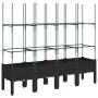 Planter with black PP trellis 160x40x142.5 cm by , Pots and planters - Ref: Foro24-367963, Price: 86,52 €, Discount: %