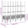 Garten mit schwarzem PP-Gitter 160x40x142,5 cm von , Töpfe und Pflanzgefäße - Ref: Foro24-367963, Preis: 107,96 €, Rabatt: %