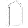 Arco de jardín hierro negro 150x34x240 cm de vidaXL, Pérgolas, arcos y enrejados de jardín - Ref: Foro24-47095, Precio: 70,81...