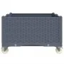 Gray PP planter with wheels 100x80x54 cm by , Pots and planters - Ref: Foro24-367977, Price: 159,16 €, Discount: %