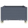 Jardinera con ruedas PP gris 100x80x54 cm de , Maceteros y jardineras - Ref: Foro24-367977, Precio: 161,78 €, Descuento: %