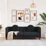 3-seater black velvet sofa with cushions by , Sofas - Ref: Foro24-372647, Price: 297,95 €, Discount: %