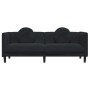 Sofa mit Kissen 3 Quadrate schwarz Samt von , Sofas - Ref: Foro24-372647, Preis: 302,83 €, Rabatt: %