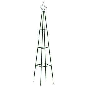 Climbing plant support 2 units dark green iron 35x35x195cm by vidaXL, Pergolas, arches and garden trellises - Ref: Foro24-470...