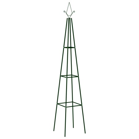 Climbing plant support 2 units dark green iron 35x35x195cm by vidaXL, Pergolas, arches and garden trellises - Ref: Foro24-470...