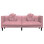 Pink velvet 3-seater sofa with cushions by , Sofas - Ref: Foro24-372645, Price: 298,92 €, Discount: %