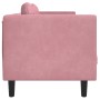 Pink velvet 3-seater sofa with cushions by , Sofas - Ref: Foro24-372645, Price: 298,92 €, Discount: %