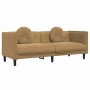 Sofa mit Kissen 3 braun Samt Quadrate von , Sofas - Ref: Foro24-372651, Preis: 302,63 €, Rabatt: %