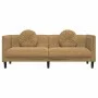 3 seater brown velvet sofa with cushions by , Sofas - Ref: Foro24-372651, Price: 300,38 €, Discount: %