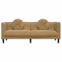 Sofa mit Kissen 3 braun Samt Quadrate von , Sofas - Ref: Foro24-372651, Preis: 302,63 €, Rabatt: %