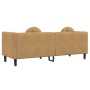Sofa mit Kissen 3 braun Samt Quadrate von , Sofas - Ref: Foro24-372651, Preis: 302,63 €, Rabatt: %