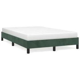 Estructura de cama terciopelo verde 120x190 cm de , Camas y somieres - Ref: Foro24-379505, Precio: 94,80 €, Descuento: %