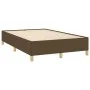Estructura de cama tela marrón oscuro 120x190 cm de , Camas y somieres - Ref: Foro24-379518, Precio: 89,71 €, Descuento: %