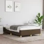 Estructura de cama tela marrón oscuro 120x190 cm de , Camas y somieres - Ref: Foro24-379518, Precio: 89,71 €, Descuento: %