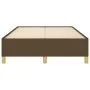 Estructura de cama tela marrón oscuro 120x190 cm de , Camas y somieres - Ref: Foro24-379518, Precio: 89,71 €, Descuento: %