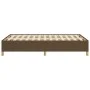 Estructura de cama tela marrón oscuro 120x190 cm de , Camas y somieres - Ref: Foro24-379518, Precio: 89,71 €, Descuento: %